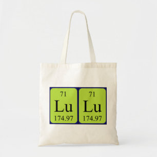 Bolsa Tote Nome periódico da mesa Lu no saco