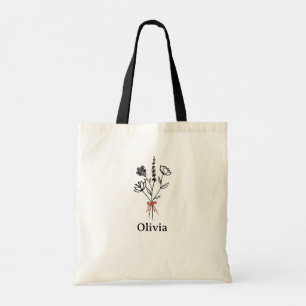 Bolsa Tote Nome Personalizado, Arco Rustic Flower, Bridesmaid