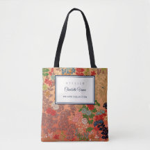 Nome Personalizado Arte Floral Japonesa Vintage Es
