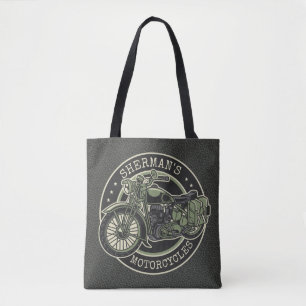 Bolsa Tote NOME Personalizado Biker De Motociclos Militares