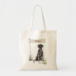Bolsa Tote Nome personalizado Black Lab Pet Dog