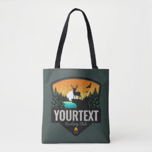 Bolsa Tote NOME Personalizado Caça Selvagem de Elk Sunset