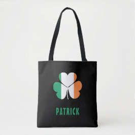 Bolsa Tote Nome Personalizado Celtic Ireland Shamrock Irish F