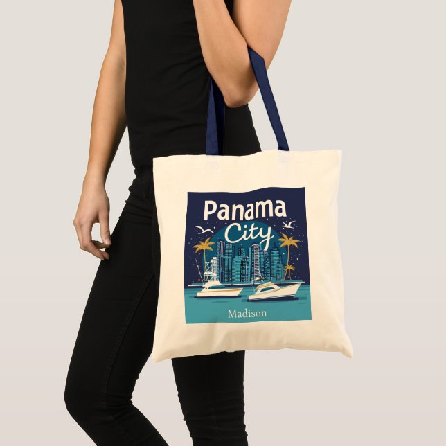 Bolsa Tote Nome Personalizado Cidade do Panamá (Frente (produto))