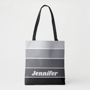 Bolsa Tote Nome Personalizado Colorido Moderno Elegante Merca