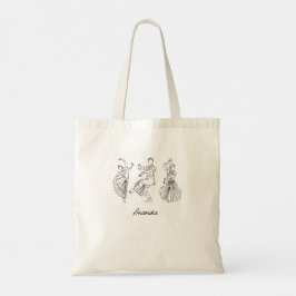 Bolsa Tote Nome personalizado da dança Bharatanatyam