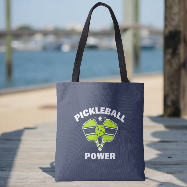 Bolsa Tote Nome Personalizado da Equipe do Pickleball (Criador carregado)