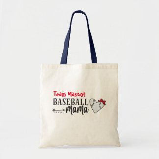 Bolsa Tote Nome Personalizado da Equipe Mama Baseball