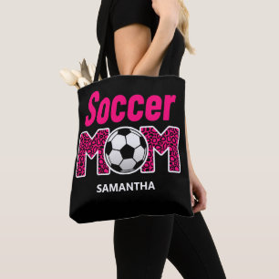 Bolsa Tote Nome Personalizado da Mãe do Futebol Personalizado