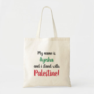 Bolsa Tote Nome Personalizado da Palestina Livre