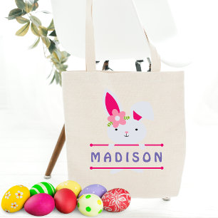 Bolsa Tote Nome Personalizado Da Rapariga Da Páscoa Bonita