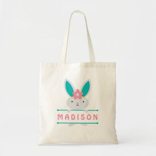 Bolsa Tote Nome Personalizado Da Rapariga Da Páscoa Bonita