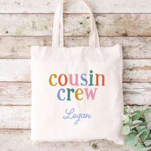 Bolsa Tote Nome Personalizado da Tripulação Colorida