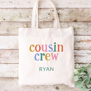 Bolsa Tote Nome Personalizado da Tripulação Colorida