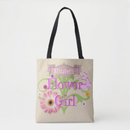 Bolsa Tote Nome Personalizado Daisy Flower Girl