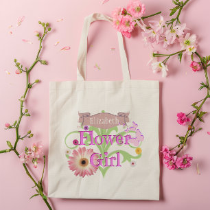 Bolsa Tote Nome Personalizado Daisy Flower Girl
