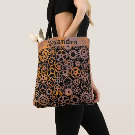 Bolsa Tote Nome Personalizado das Ursinhas Rusty Steampunk