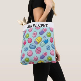Bolsa Tote Nome personalizado de farmácia engraçado CPhT pers
