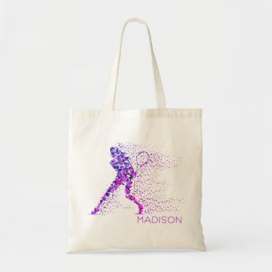 Bolsa Tote Nome Personalizado de Pixels Rosa tênis