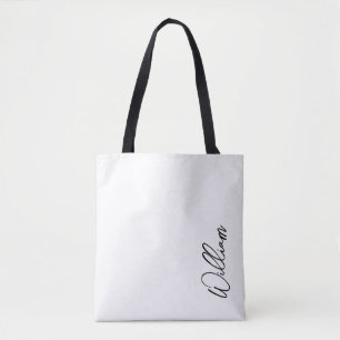 Bolsa Tote Nome Personalizado de Script Moderno