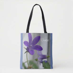 Bolsa Tote Nome personalizado do amor roxo