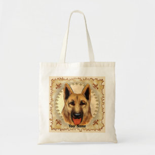 Bolsa Tote nome personalizado do german shepherd
