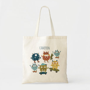 Bolsa Tote Nome Personalizado dos Monstros de Tabuleiro de En