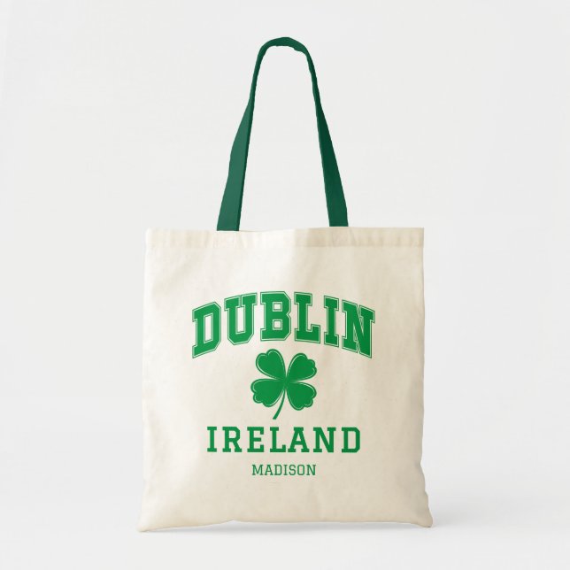 Bolsa Tote Nome personalizado Dublin Irlanda (Frente)