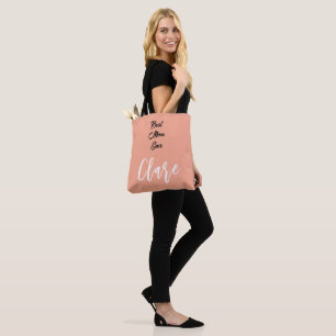 Bolsa Tote Nome personalizado melhor que a mãe sempre ROSA