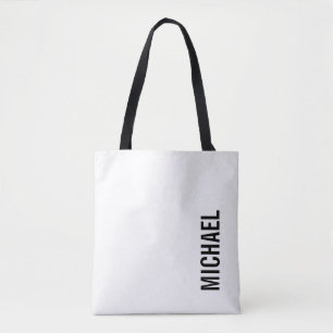 Bolsa Tote Nome Personalizado Mínimo Moderno