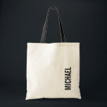Bolsa Tote Nome Personalizado Mínimo Moderno<br><div class="desc">Design minimalista moderno com nome personalizado no estilo moderno de fonte sans negrito.</div>