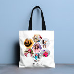 Bolsa Tote Nome Personalizado Moderno da Colagem de Fotografi<br><div class="desc">O Múltiplo Colagem de Fotos Moderno de Tote Bags de Nome Personalizado apresenta uma colagem de fotos de suas fotos favoritas em forma de hexágono. Personalizado com o seu nome na escrita negra moderna. Perfeito para o aniversário, Natal, Dia de as mães, Avós, irmã, melhor amigo e muito mais. DICA...</div>