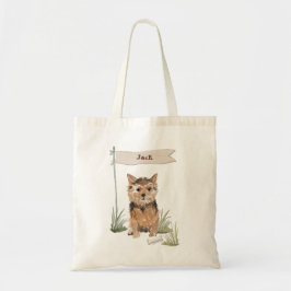 Bolsa Tote Nome Personalizado Norfolk Terrier Pet Dog