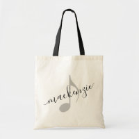 Nome Personalizado Nota de Música Preto