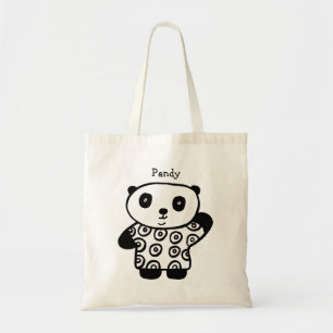 Bolsa Tote Nome Personalizado Pandy o Panda Fofo