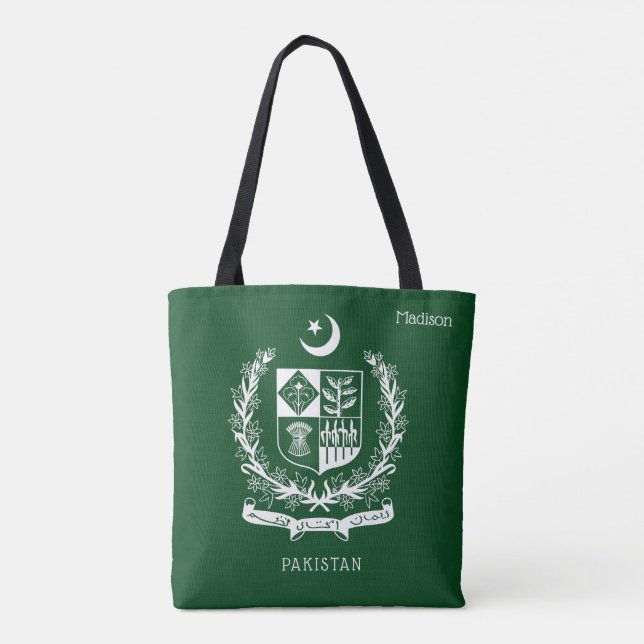 Bolsa Tote Nome Personalizado Paquistão (Verso)