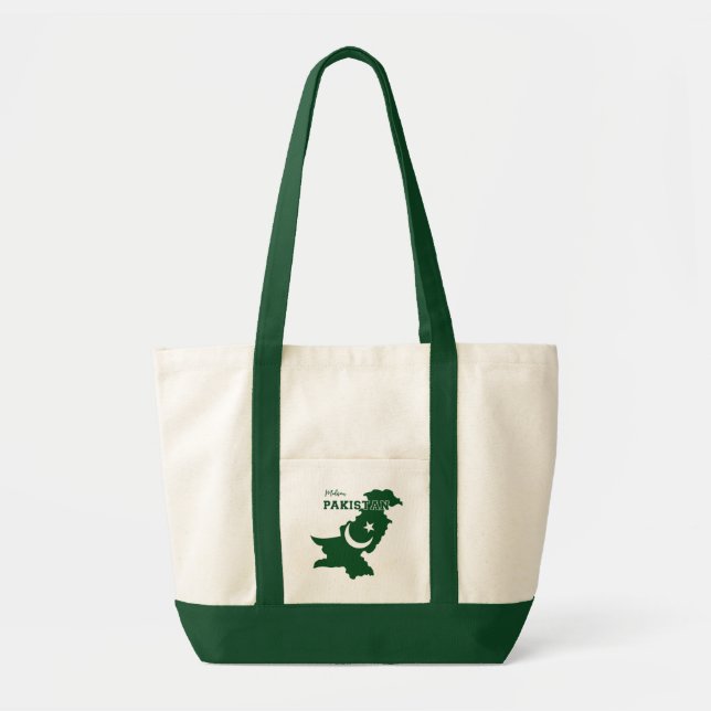 Bolsa Tote Nome Personalizado Paquistão (Frente)