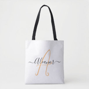 Bolsa Tote Nome Personalizado Presente na moda da Mãe