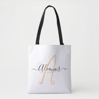 Bolsa Tote Nome Personalizado Presente na moda da Mãe