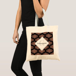 Bolsa Tote Nome Personalizado Retro Safari Sunset Bohemian Ma