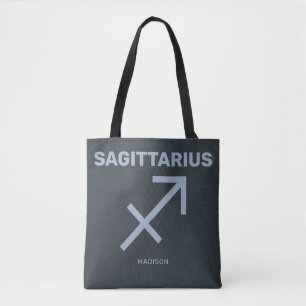 Bolsa Tote Nome Personalizado / Sagitário de Sinal de Zodíaco