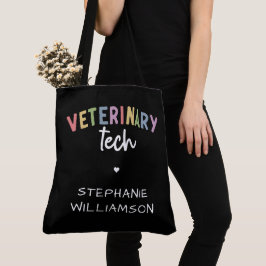 Bolsa Tote Nome Personalizado técnico veterinário | Vet Techn
