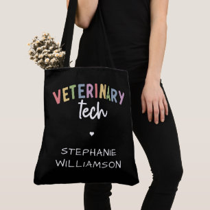 Bolsa Tote Nome Personalizado técnico veterinário   Vet Techn