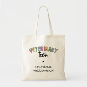Bolsa Tote Nome Personalizado técnico veterinário   Vet Techn