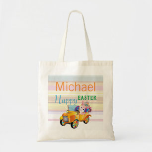 Bolsa Tote Nome Personalizado Texto Curva de Carro Coelho da