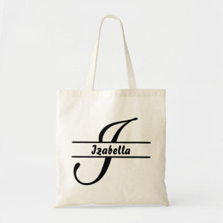 Bolsa Tote nome personalizado tote bag, carta personalizada I