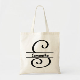 Bolsa Tote nome personalizado tote bag, letra personalizada S