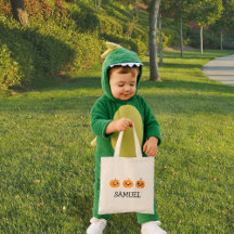 Nome Personalizado Trick ou Treat Halloween Bag