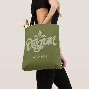 Bolsa Tote Nome Personalizado Vegano