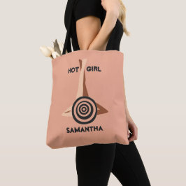 Bolsa Tote Nome Personalizável de Areia de Verão de Menina Qu